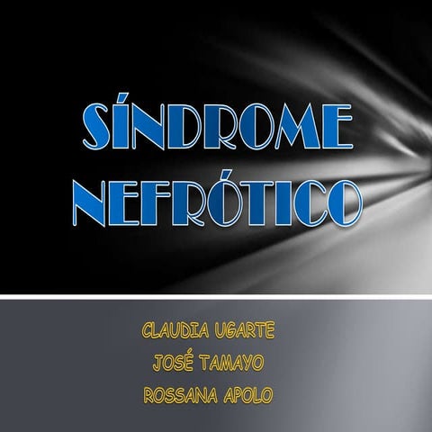 Síndrome nefrótico