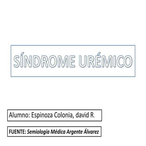 Síndrome urémico