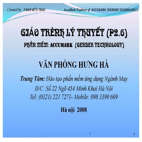 ACCUMARK EXPLORER – Thiết Lập Hệ Thống