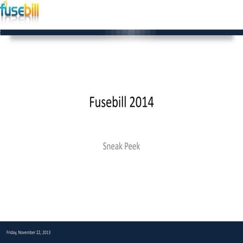 Sneak Peek! Fusebill 2014