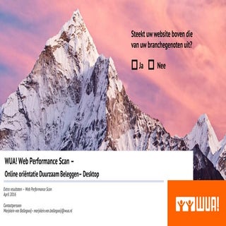 Sneak Preview Web Performance Scan ...