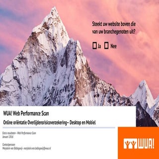 Sneak Preview Web Performance Scan ...