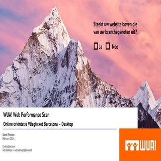 Sneak Preview Web Performance Scan ...