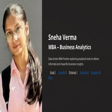 Sneha-Verma |MBA Business Analyst Portfolio | 2025