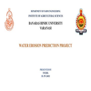 WEPP MODEL for computing soil erosion .pptx