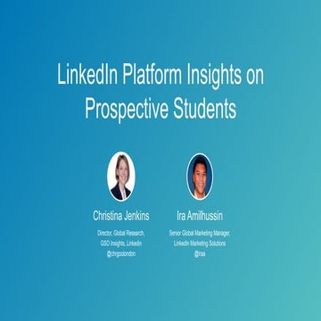 Connecting with Today's Prospective Students - Christina Jenkins and Ira Amil...