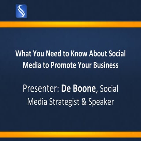 Social Networking For Business Presentation