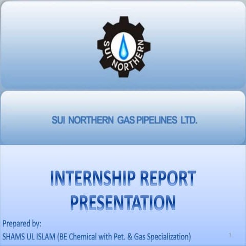 SNGPL Industrial Training Report Presentation
