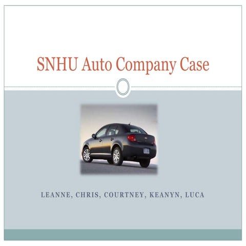 Snhu auto company case powerpoint