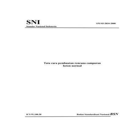 Sni 2000 | PDF