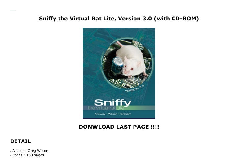 sniffy the virtual rat pro version 3.0 download