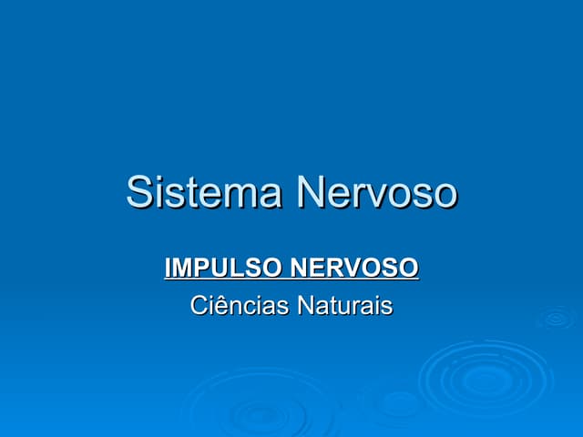 Sn impulso nervoso