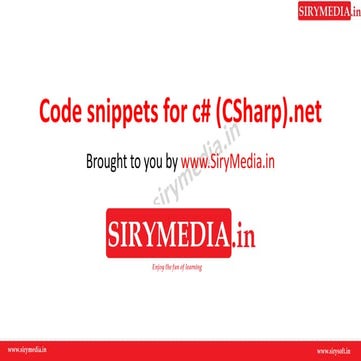 Snippet for .net
