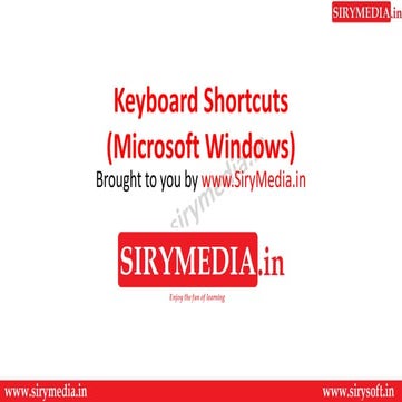 microsoft windows keyboard shortcut
