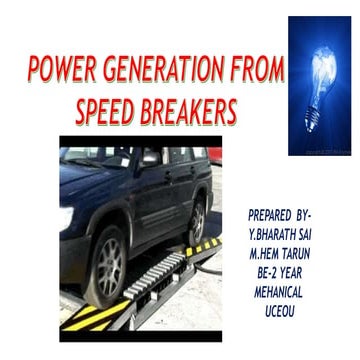 power generation from speed breaker
