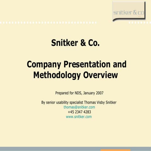 Snitker Co Description