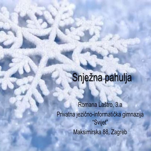 Snjezna pahulja 01