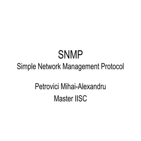 Snmp | PPT