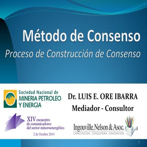 Metodo de Consenso - Presentacion en SNMPE 