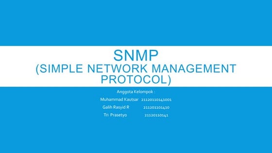 Snmp | PPT
