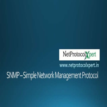 SNMP - Simple Network Management Protocol | PPTX