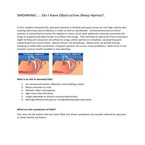 Document from Chandan V.presentation of osa | PPTX