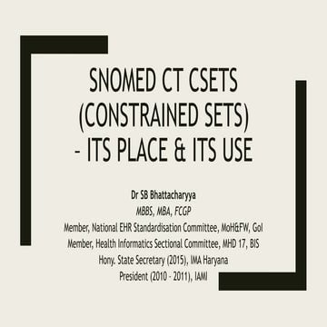 Snomed ct csets overview