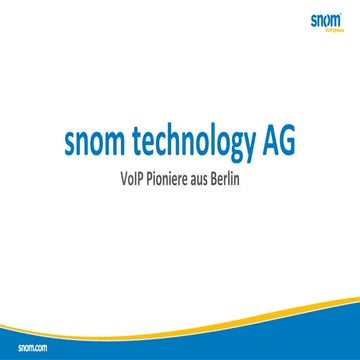 IT meets BBQ 2014: MobyDick meets snom | PPT