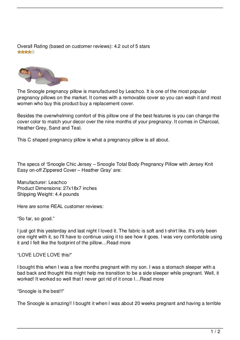 snoogle total body pillow