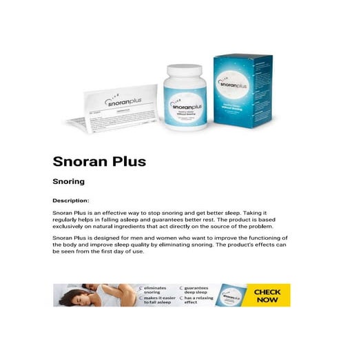 Snoran plus Snoring | PDF