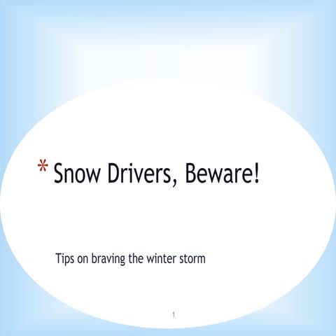 Winter Driving Safety | PPT
