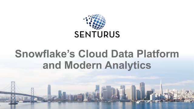 Snowflake’s Cloud Data Platform and Modern Analytics