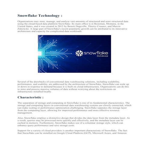 Snowflake Technology.docx