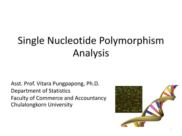 Single Nucleotide Polymorphism Analysis (SNPs)
