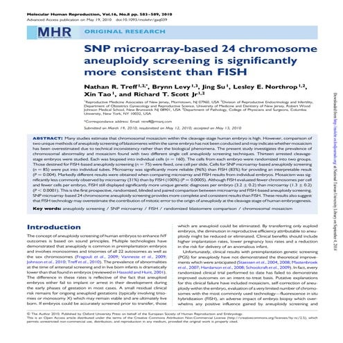 Snp microarray based 24 chromosome
