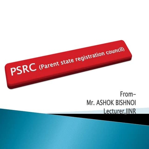 ppt on State Nurses registration Council