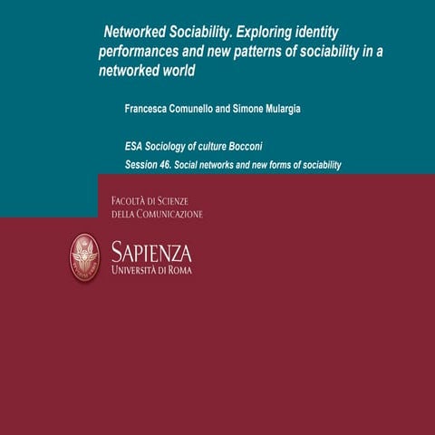 Social Network Sites: identity performances and relational practices