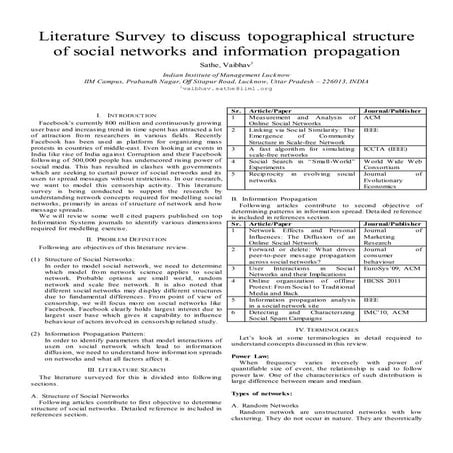 Network Structure For Social Network