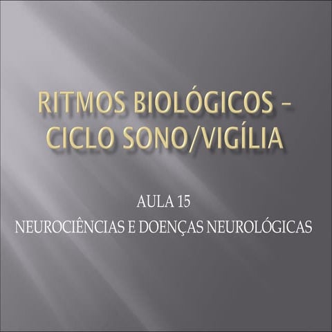 Síntese aula 15   sono vigília