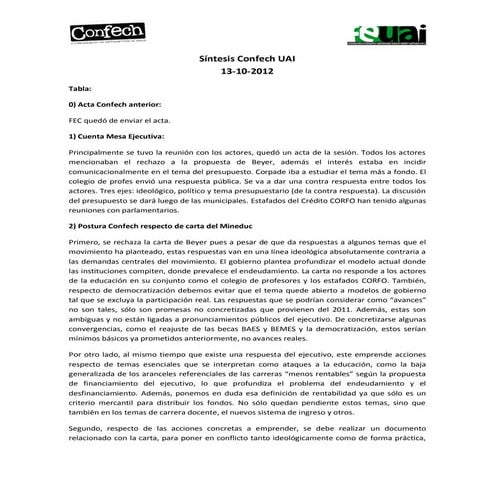 Síntesis CONFECH UAI