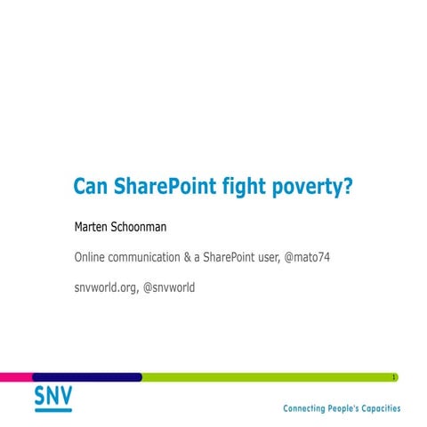 Can Sharepoint fight poverty?