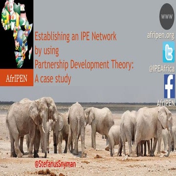 Establishing an IPE Network by using Partnership Development Theory: The AfrIPEN case study