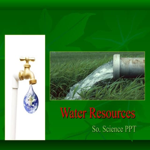 Water Resources ppt scinece project