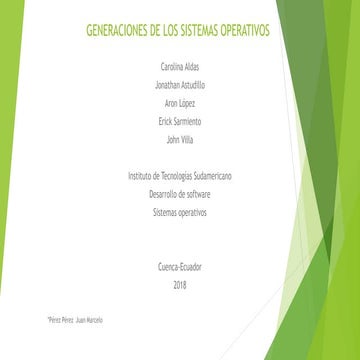 Generaciones de los Sistemas Operativos