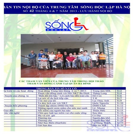 Bản tin Sống độc lập số 42 (Tháng 6 và 7 năm 2013)