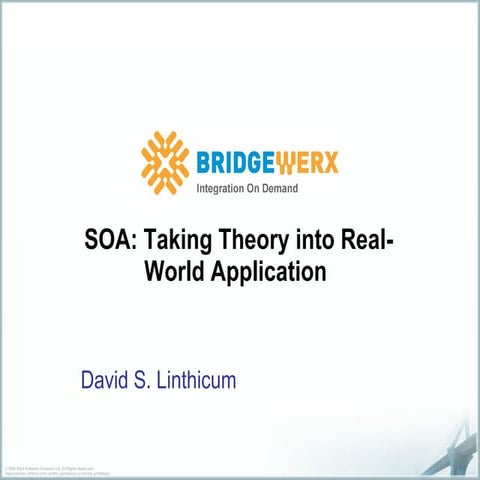 Soa Taking Theory Into Real World Application