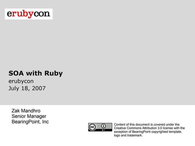 Soa With Ruby