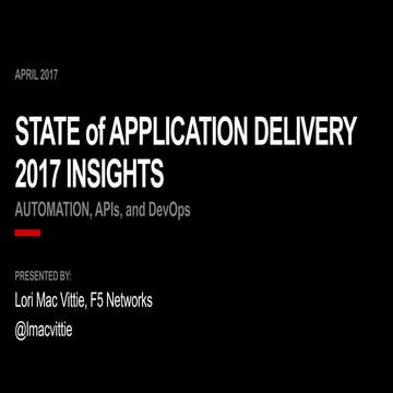 State of Application Delivery 2017 - DevOps Insights 