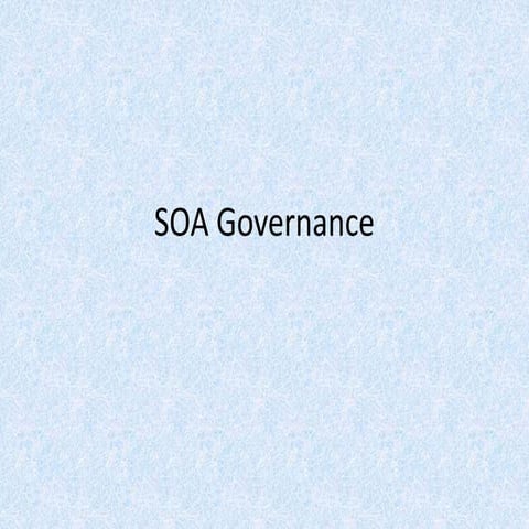 Soa governance