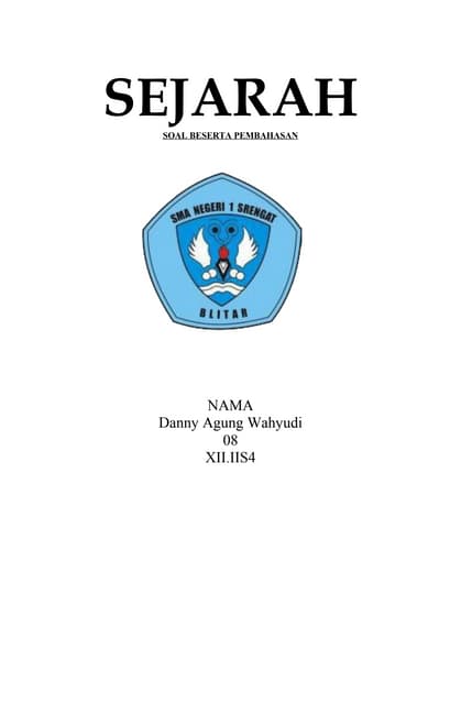 Soal sejarah kelas x semester 2